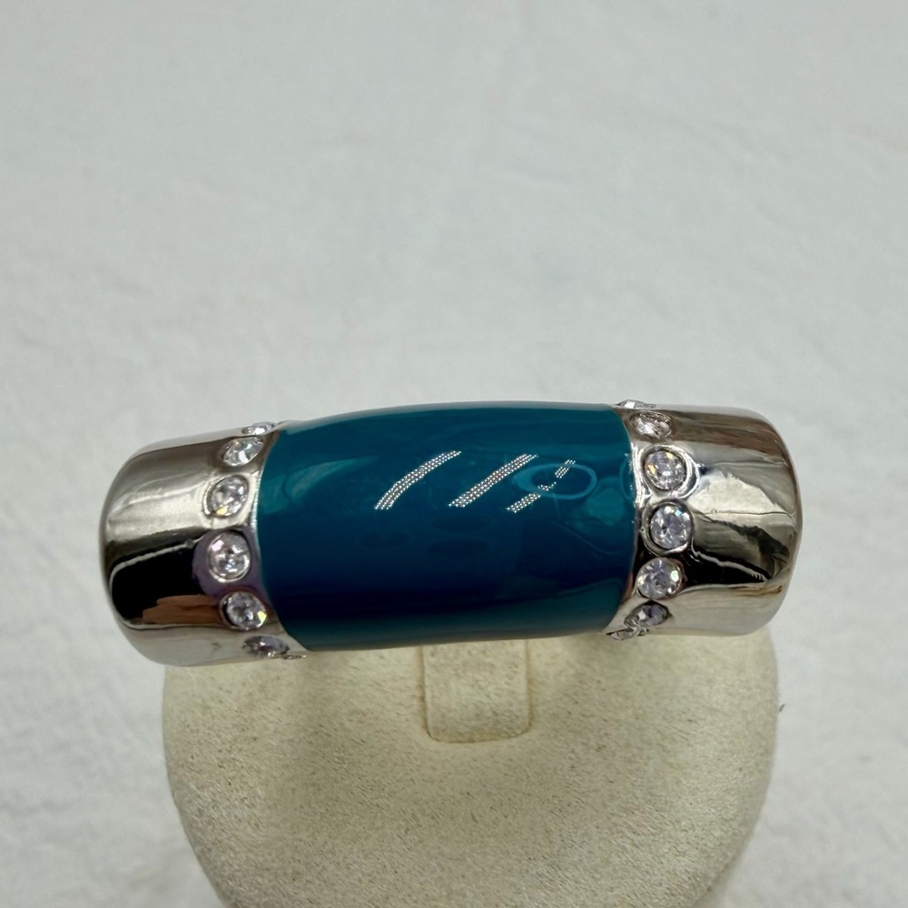 Lia Sophia Silver and Teal Ring size 8. #414R